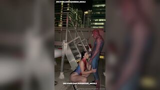 AuhneeshNicole sucks off spider-man