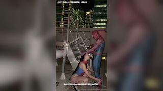 AuhneeshNicole sucks off spider-man