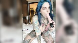 Beautiful tattooed babe Riae with HUGE firm boobs compilation