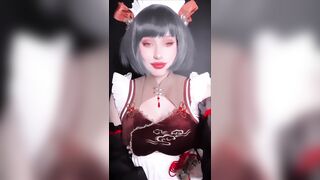 Busty Cosplay porn babe Shadorycos shows her hottest Cosplay outfits with her huge tits