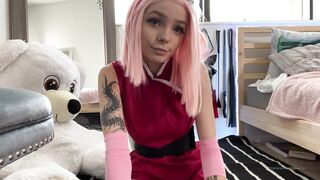 Sexy teen 18+ Babyfooji as Sakura Haruno from Naruto in full XXX Anime porn