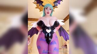 GIANT tits mukbang session with Bishoujo.Mom as Lucoa is teasing her UNREAL hourglass BBW body