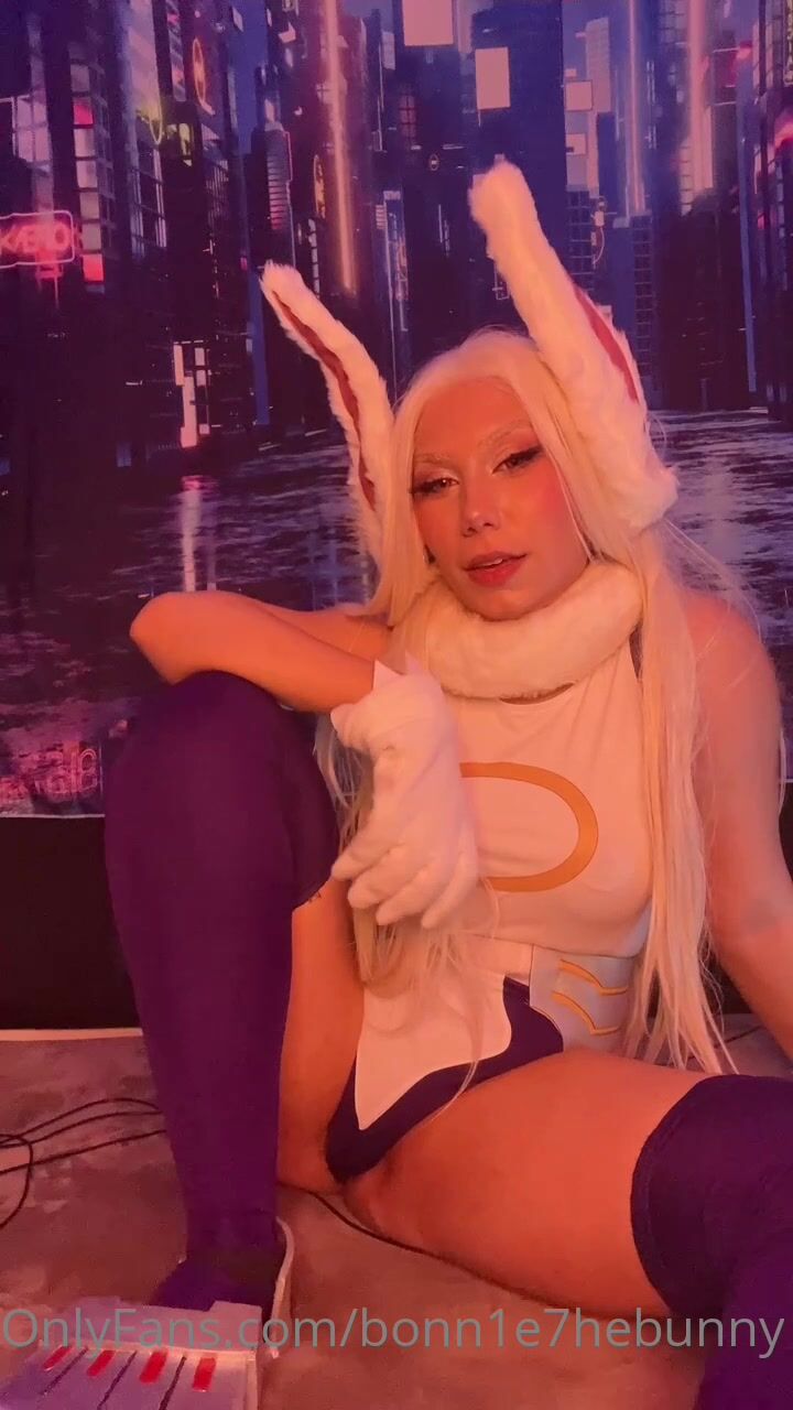 XXXCosplay - Big boobs bunny Bonn1e7hebunny as Rabbit Hero: Mirko in full  sex tape with fuck toy in cowgirl position