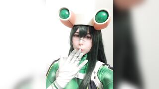 THICK ASS Hidori Rose as Froppy teases her wide hips shaking in tight suit