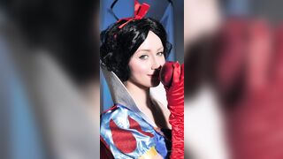 Rare snow white cosplay by Littlepolishangel teases her bare body